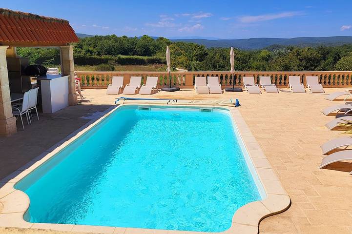 Location de vacances pour 15 personnes, avec Terrasse et Jardin à Saint-André-d'Olérargues