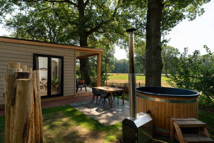 Natuurhuisje voor 2 personen, with Balkon/Terras and Whirlpool as well as Terras and Sauna in Overijssel
