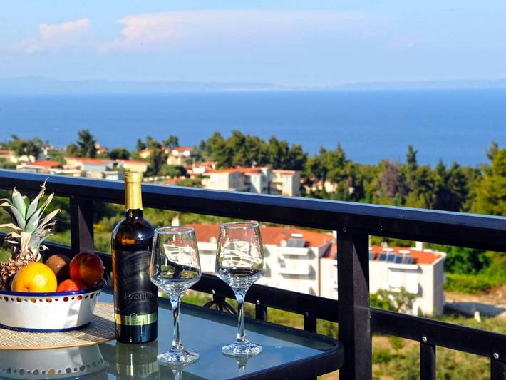 Ferienwohnung für 3 Personen, mit Balkon und Ausblick