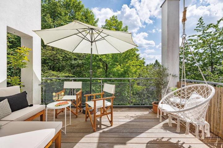 Ferienwohnung für 5 Personen, mit Balkon und Terrasse sowie Ausblick in Gauting - 3