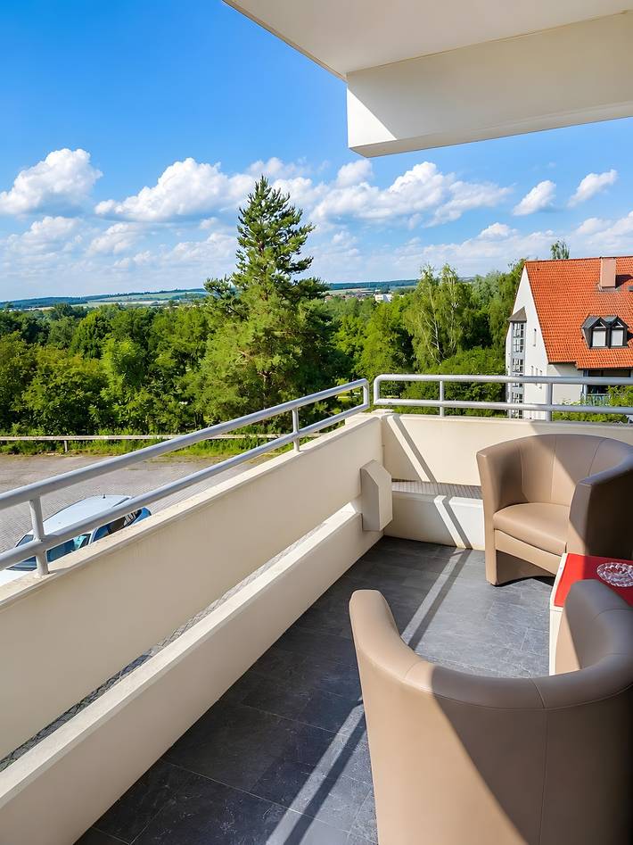 Ferienwohnung für 4 Personen, mit Balkon und Garten sowie Kinderpool in Oberes Maintal - Coburger Land