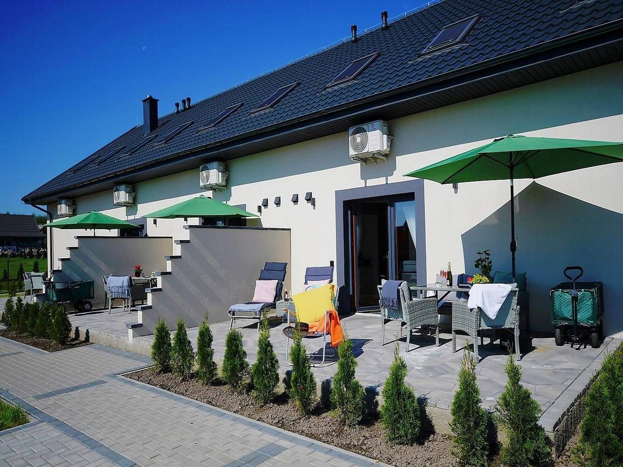 Ferienhäuser mit Terrassen, Mielenko in Mielenko, Powiat Koszaliński