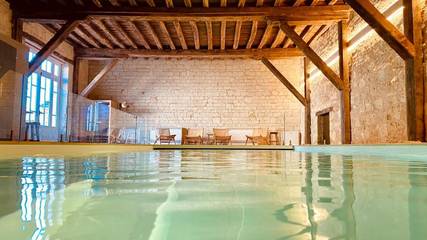 Hôtel pour 5 personnes, avec sauna et vue ainsi que piscine et jardin, animaux acceptés à Fontevraud-l'Abbaye