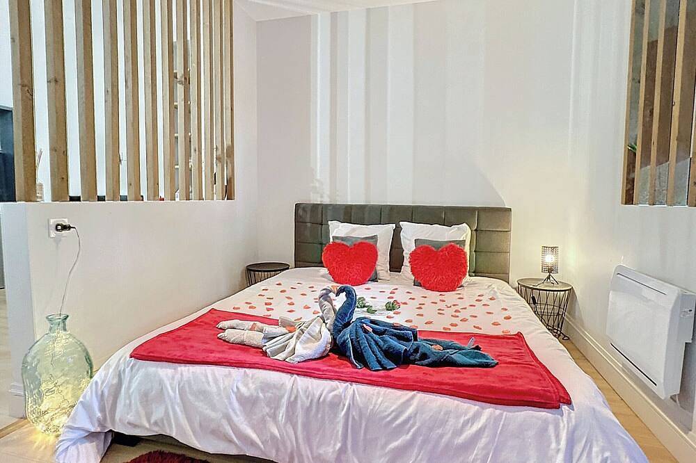 Entire apartment, Romantic loft with private Jacuzzi in Saint-Étienne, Pilat Regional Nature Park