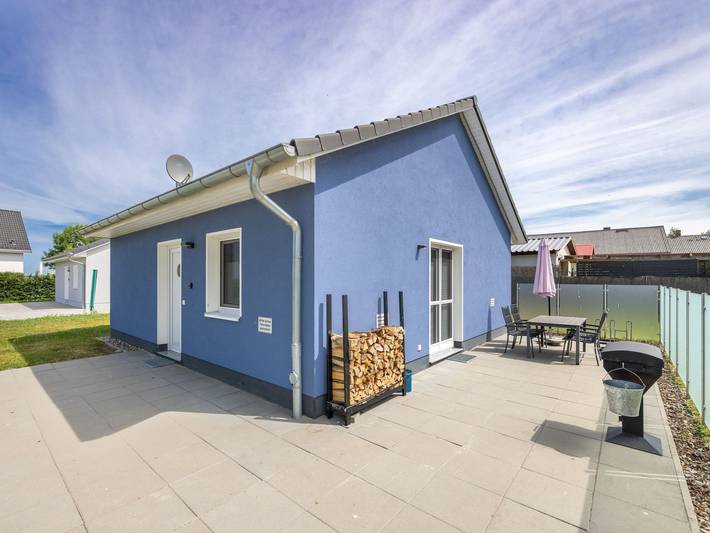 Ferienwohnung für 5 Personen, mit Terrasse und Garten sowie Seeblick am Salzhaff