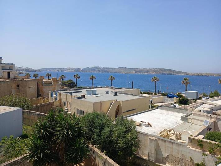 Location de vacances pour 4 personnes, avec terrasse et vue dans Qawra