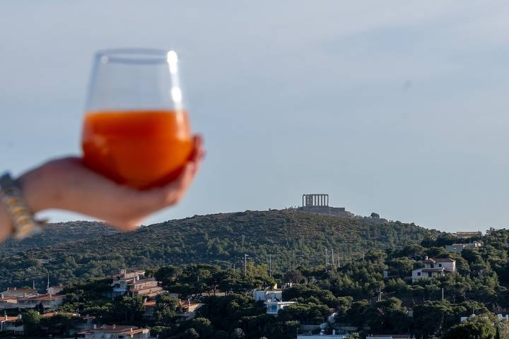 Villa Elisa Sounio - Sea and Poseidon Temple View in East coast of the Attika region