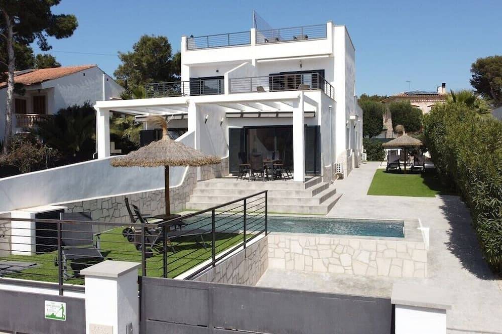 Wohlfühlen in der modernen „Casalinda“ eigener Pool, Meerblick und 4 Terrassen in Cala Pi, Llucmajor
