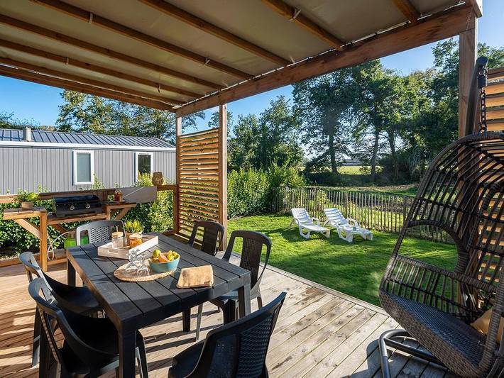 Camping Les Alizés - Mobilheim 6 personen - Prestige 2 Badezimmer, 1 Whirlpool in Lannion, Ceinture Dorée