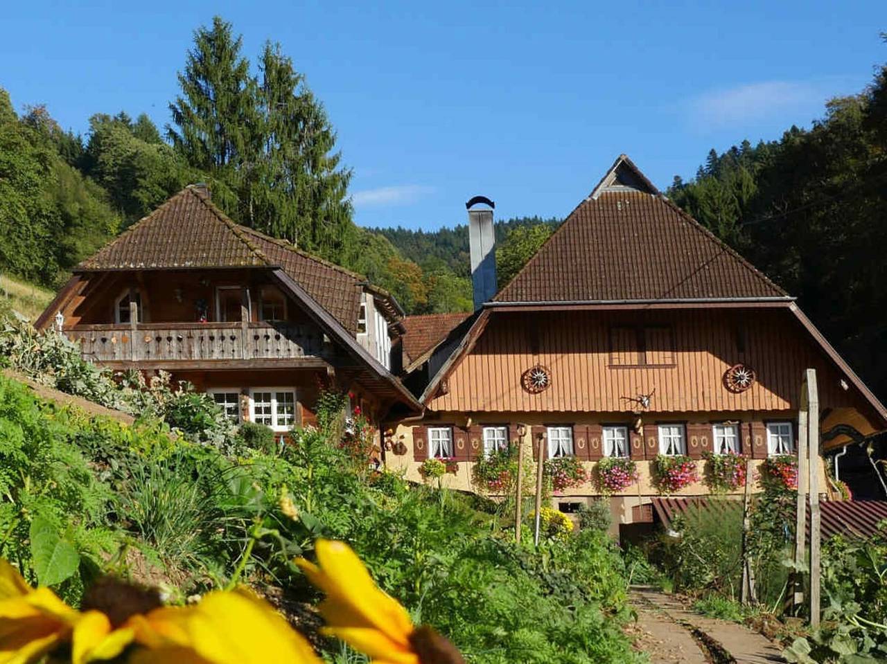 Hinterbauer Hof - Ferienwohnung Obstgarten mit 65qm, 2 Schlafzimmer, max. 4 Personen in Oberharmersbach, Mittlerer Schwarzwald