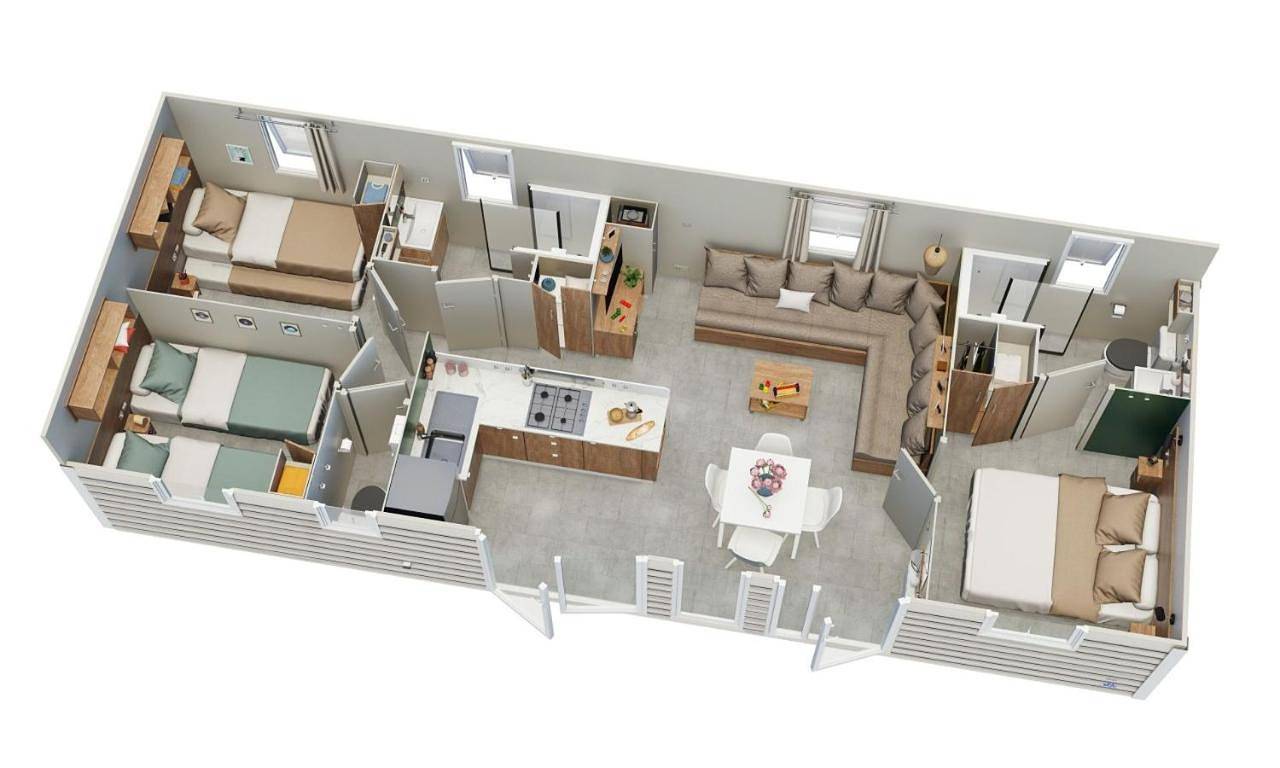Mobilhome 3 chambres in Saint-Hubert-des-Biards, Région de Bayeux