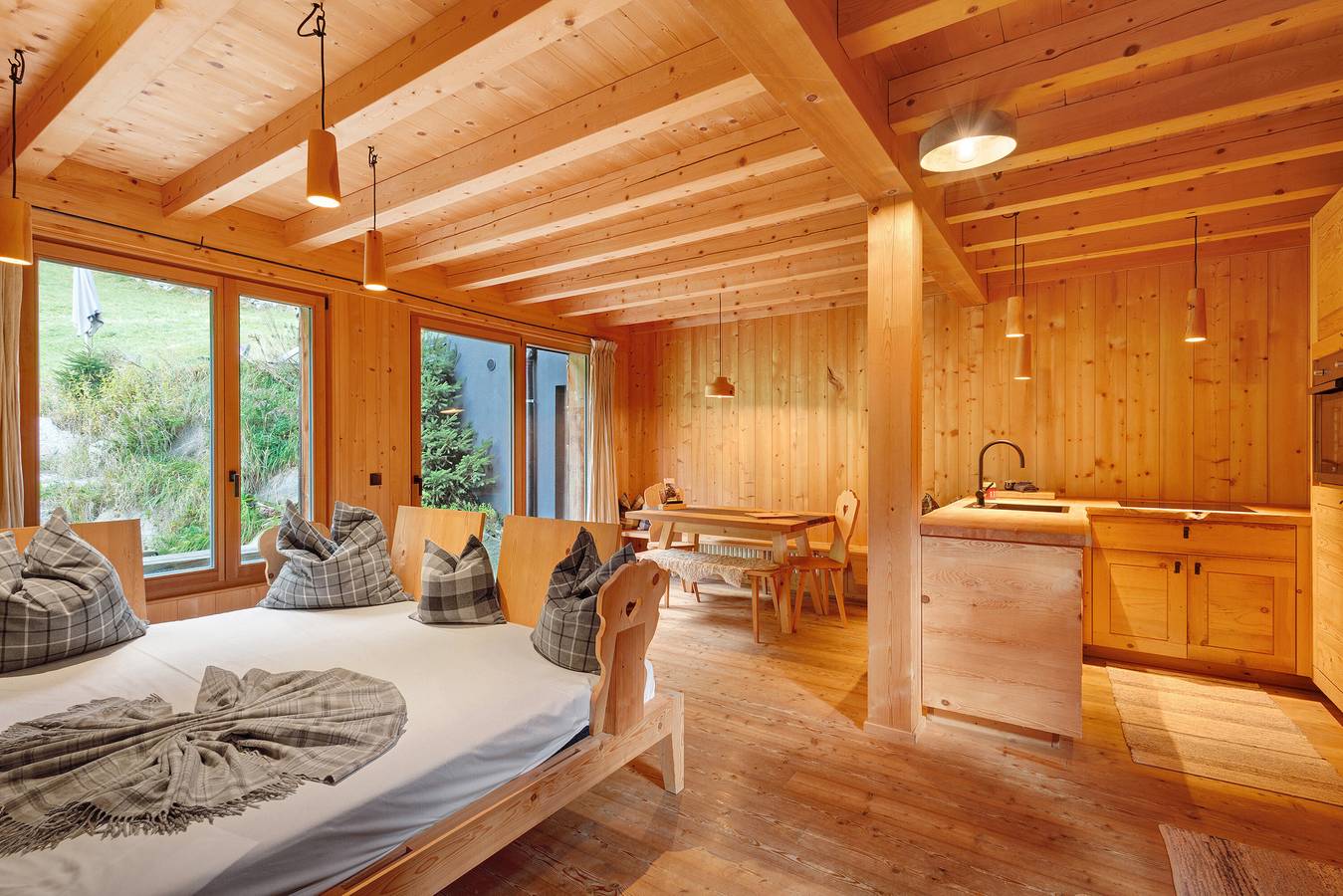 Ganze Wohnung, Chalet 'Blasla Olben 3-4P 2' mit Bergblick, Gemeinschaftsterrasse und Wlan in Villgratner Berge, Gsies