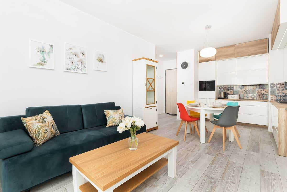 Hel lägenhet, Modern Apartment in Gdansk | Parking | Balcony in Gdańsk, Zatoka Gdańska