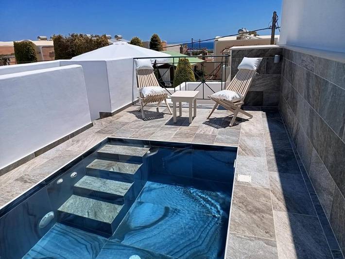 Vakantiewoning voor 5 personen, with zwembad and uitzicht as well as terras in Kamari