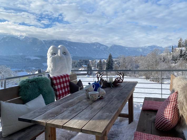 Chalet für 6 Personen, mit Balkon und Terrasse sowie Garten am Millstätter See