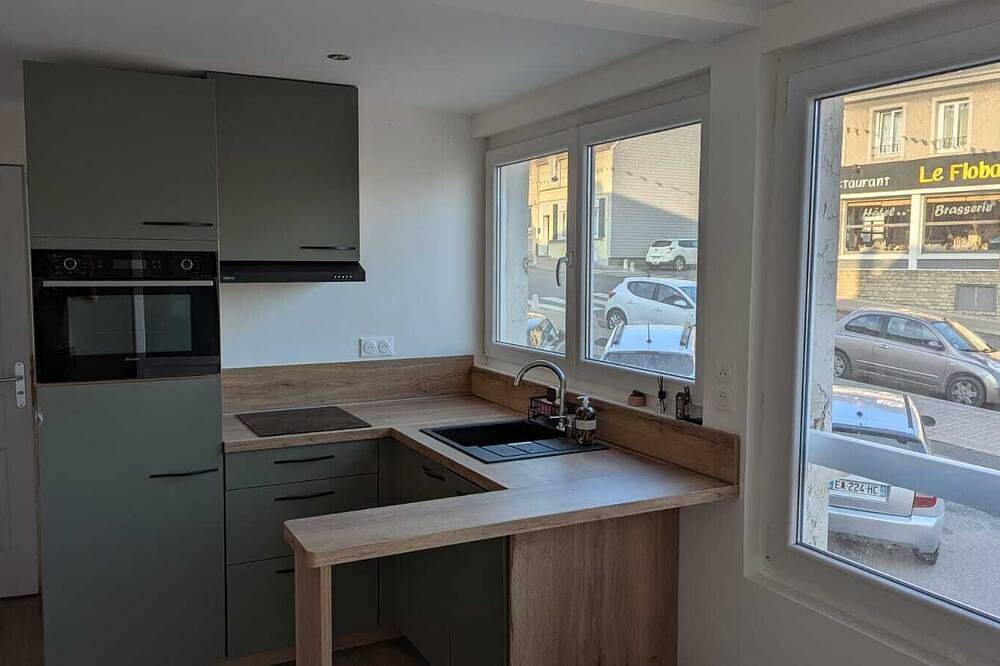 Entire apartment, 1-bedroom apartment, 4people, 100m from the beach in Le Portel, Boulogne-sur-Mer region