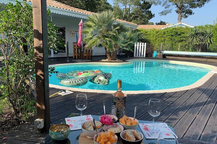 Maison de vacances pour 7 personnes, avec jardin et jacuzzi à Andernos-les-Bains
