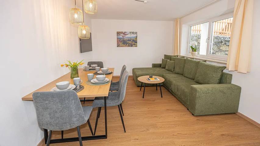 Ferienwohnung für 5 Personen, mit Garten und Terrasse sowie Sauna in Halblech
