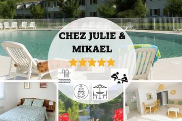 Gîte pour 6 personnes, avec jardin et piscine à Saint-Geniez-d'Olt