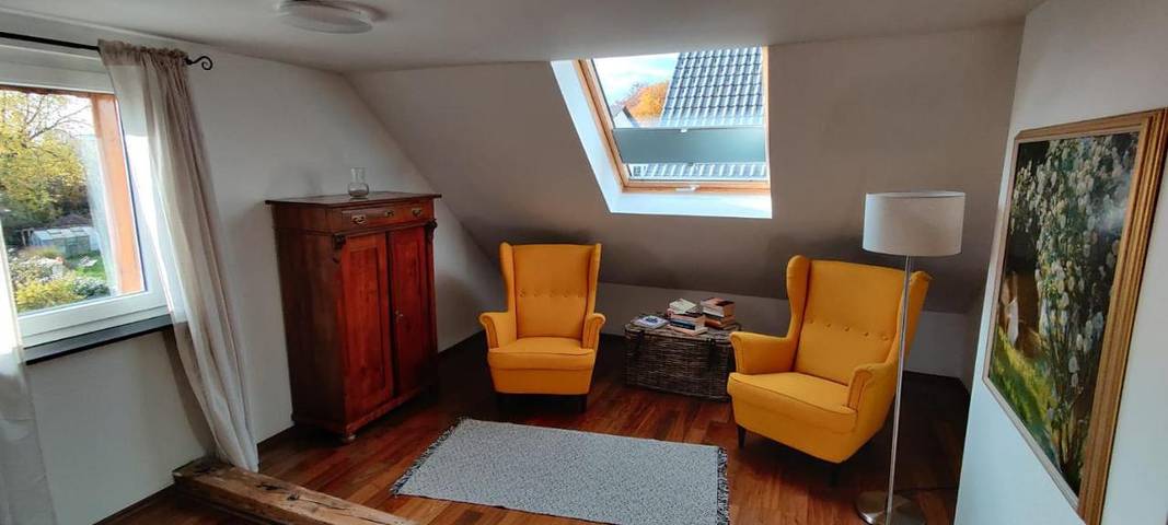 Ferienwohnung für 2 Personen, mit Garten und Ausblick