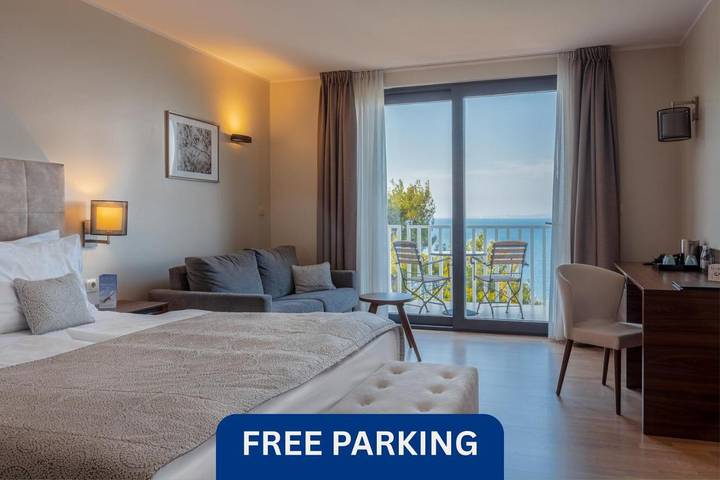 Hôtel pour 2 personnes, avec piscine et sauna ainsi que terrasse et vue