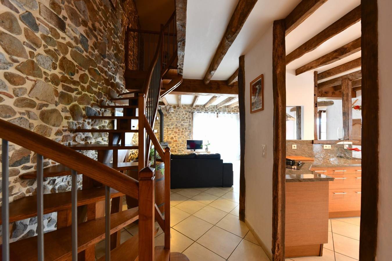 Charaktervolles Ferienhaus mit Bergblick, Wlan und Klimaanlage in Saint-Étienne-de-Baïgorry in Saint-Étienne-de-Baïgorry, Bayonne und Umgebung