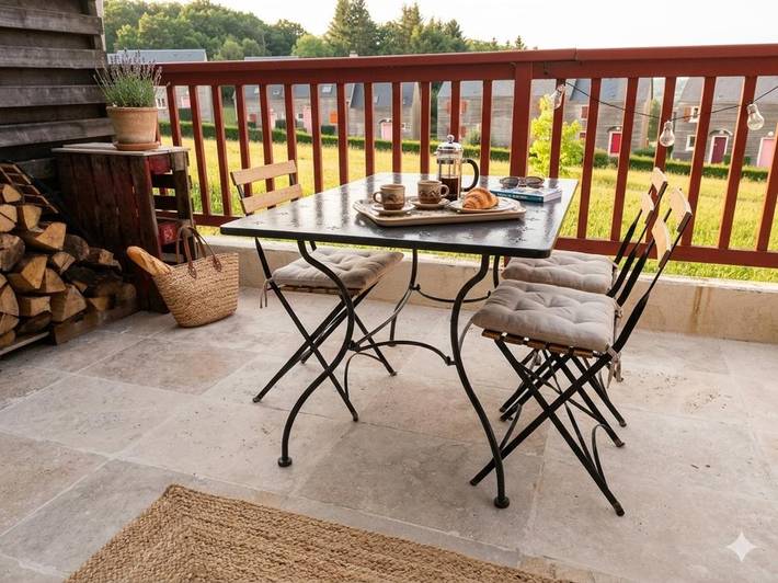 Gîte pour 5 personnes, avec Terrasse et Jardin ainsi que Vue sur le lac et Vue dans Lac de la Raviège