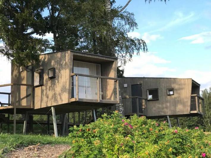 Kemping dla 4 osób, z balkon i ogród oraz widok w Estonia