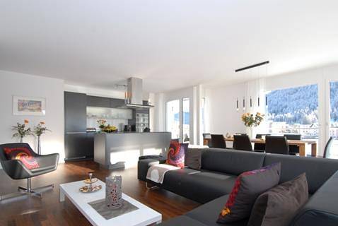 Ferienwohnung für 8 Personen, mit Garten und Balkon, kinderfreundlich in Davos - 2
