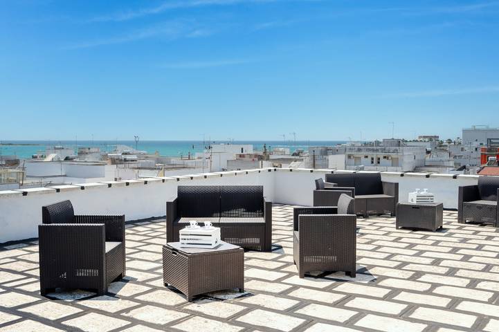 Tweepersoonskamer met Privébalkon en Uitzicht op Zee in Porto Cesareo, Golf van Tarente
