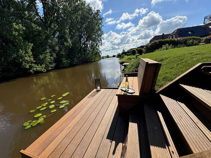 Ferienwohnung für 4 Personen, mit Terrasse und Garten sowie Ausblick