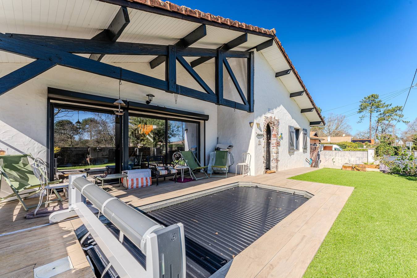 Villa Zaphira con piscina climatizada en La Hume, Bassin d’Arcachon in Gujan-Mestras, Region de Arcachon