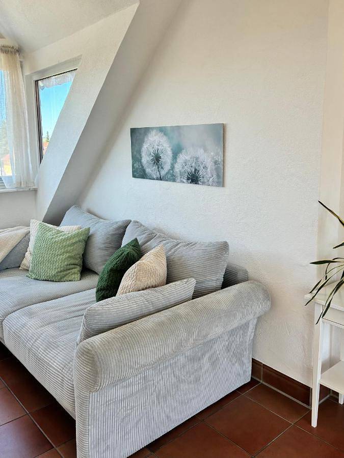 Ferienwohnung für 4 Personen, mit Balkon und Garten sowie Ausblick in Mönchberg