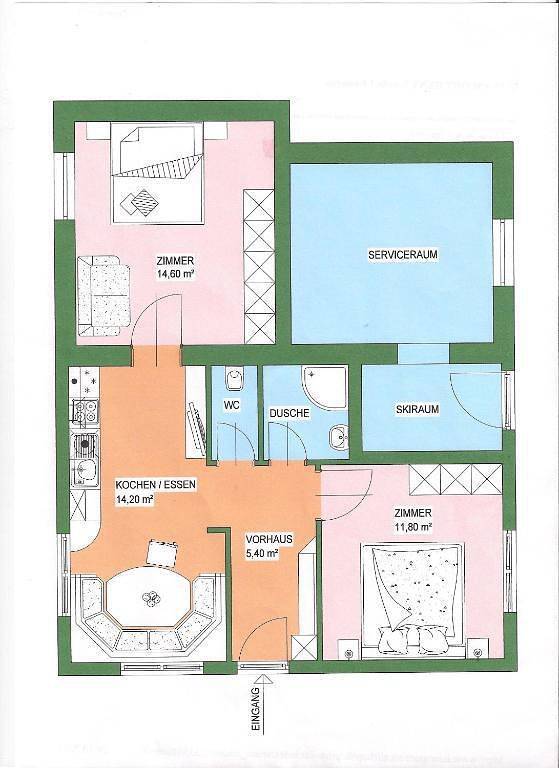 Ganze Ferienwohnung, Appartement Nr. 3 in Hohe Tauern, Flattach