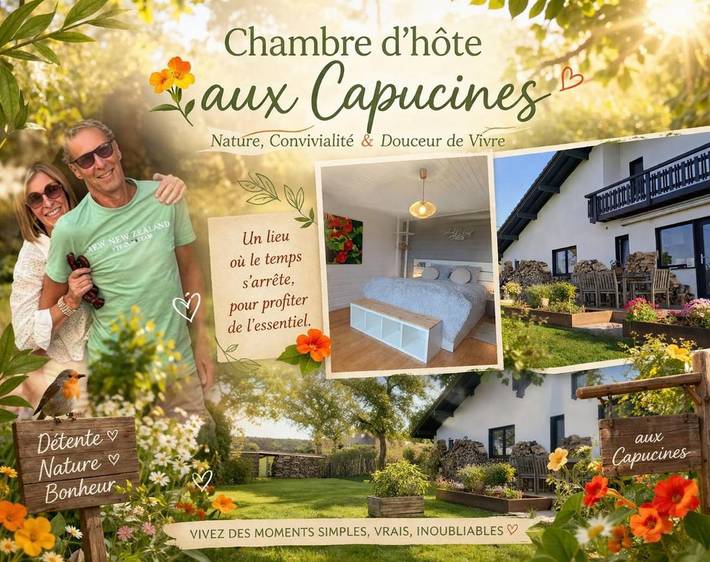 Chambre d’hôte pour 2 personnes, avec jardin ainsi que vue et terrasse