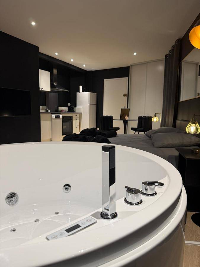 Appartement entier, La Suite Miroir - Baignoire balnéo in Châlons-en-Champagne, Marne