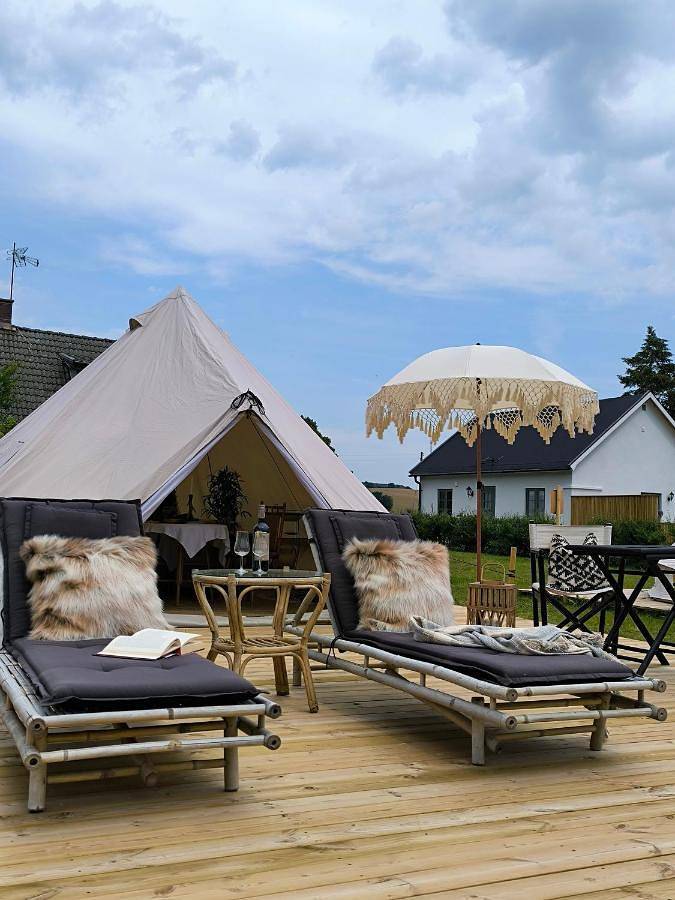 Camping für 2 Personen, mit Terrasse und Ausblick sowie Garten, mit Haustier in Südschweden - 2
