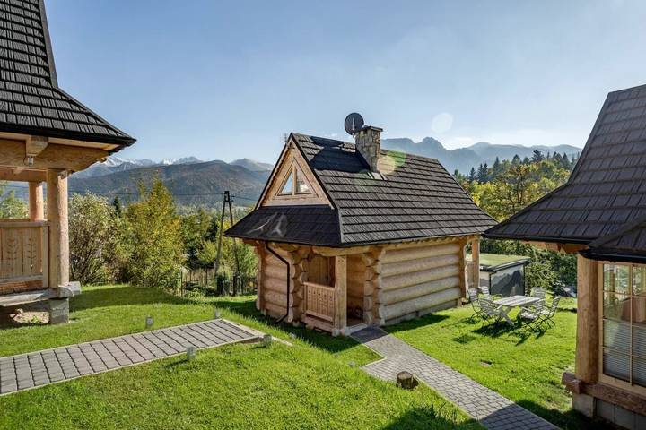 Domek letniskowy dla 3 osób, z Balkon i Taras oraz Ogród i Widok w 