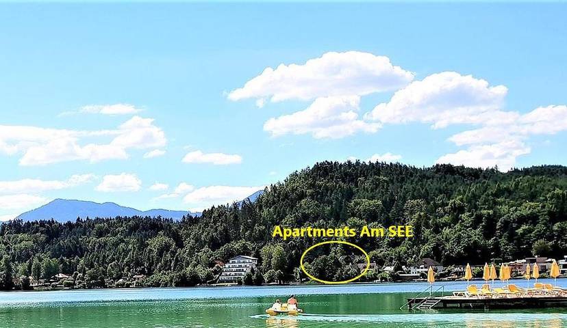 Ferienwohnung für 2 Personen, mit Terrasse und Garten sowie Seeblick