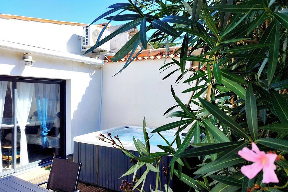 Hübsches charmantes Haus 3 * private Jacuzzi Meer Strand Zentrum Dorf Geschäfte in Angoulins, La Rochelle und Umgebung