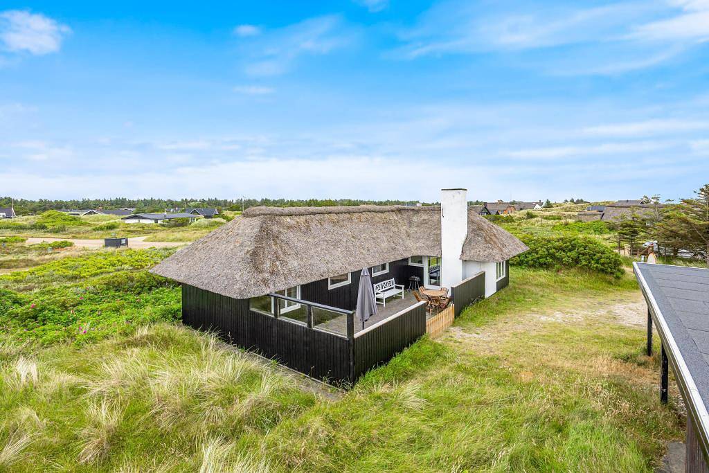 Gemütliches Ferienhaus in Klegod mit Reetdach auf Naturgrundstück in Ringkøbing, Holmsland Klit