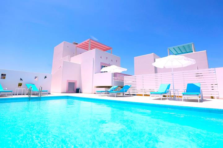 Villa voor 10 personen, with Uitzicht op zee and Balkon/Terras as well as Tuin op Kos