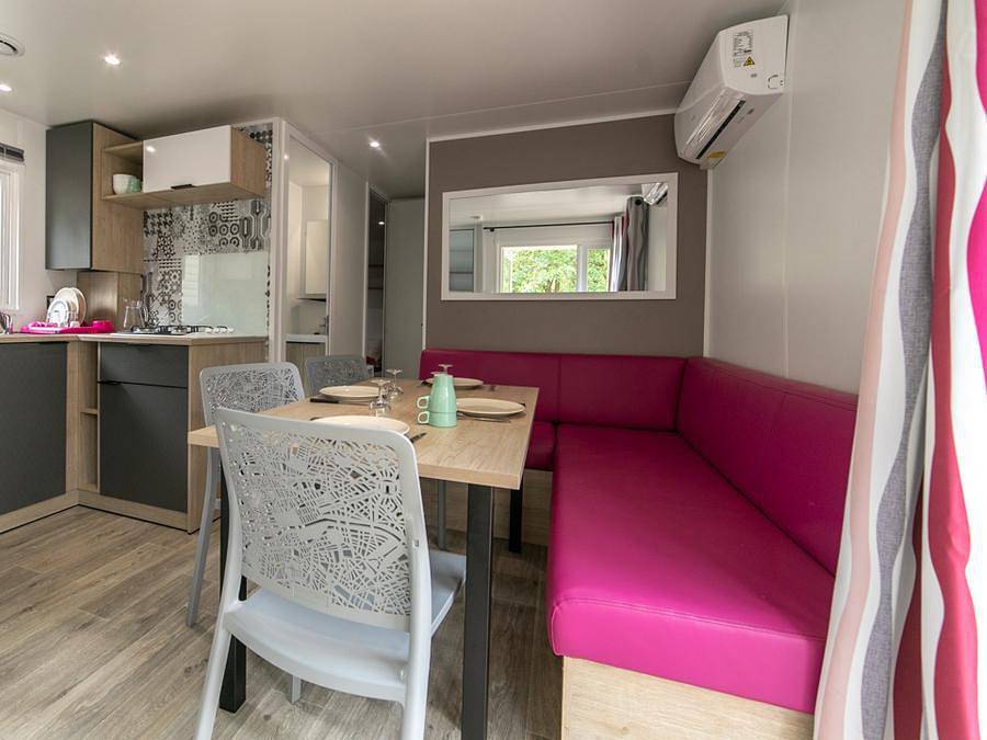 Camping La Garenne - Mobilhome 6 personas - Mh3 Lodge, con instalaciones sanitarias in Néfiach, Region de Perpignan