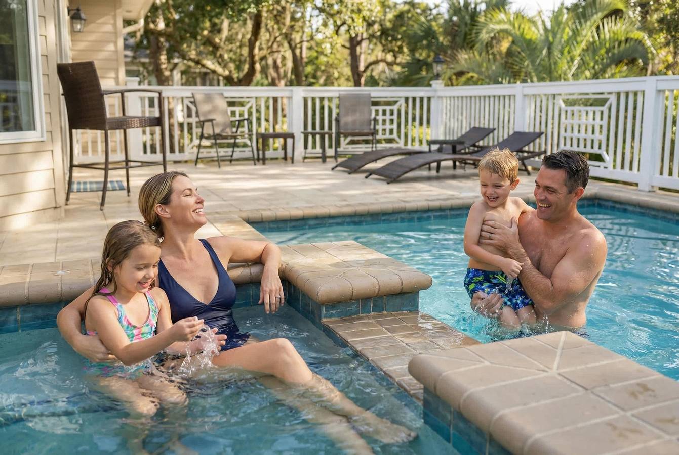 Coastal Luxe Retreat - Heated Pool - Games - Games in Coligny Beach, Shipyard Plantation