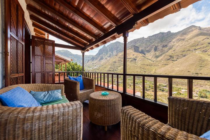 Ferienhaus für 5 Personen, mit Meerblick und Balkon sowie Terrasse und Garten auf Gran Canaria