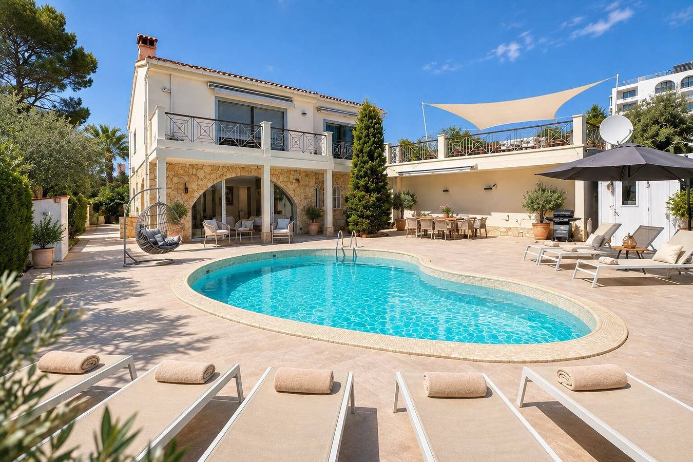 Maison de vacances 'Tres Palmeras' avec vue sur la mer, Wi-Fi et climatisation in Calas de Mallorca, Manacor