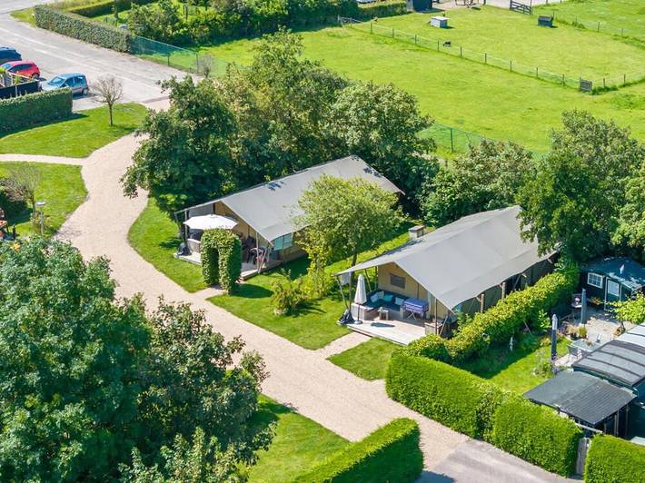 Camping für 6 Personen, mit Terrasse und Ausblick sowie Garten in Zeeland