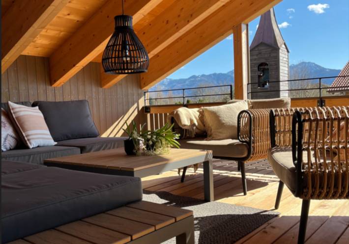 Hütte für 5 Personen, mit Balkon und Terrasse sowie Sauna