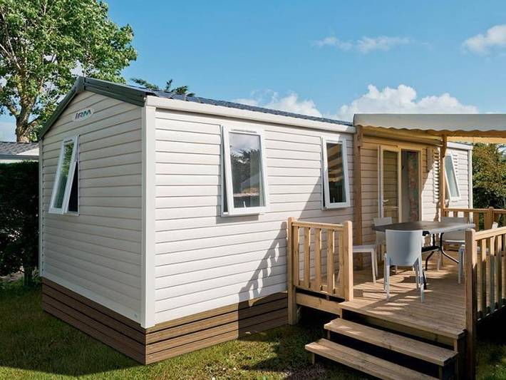 La Touesse Camping - Mobilheim 6 personen - Bahamas Confort 34m² - 3 Schlafzimmer - Überdachte Terrasse - Geschirrspülmaschine in Saint-Lunaire, Saint-Malo und Umgebung