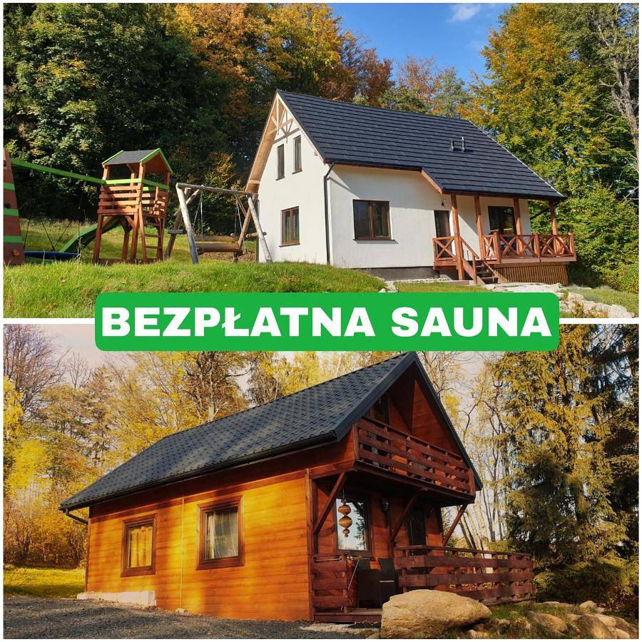 Omszałe Głazy Dom i Domek na wyłączność przy szlakach Karkonoszy in Zachełmie, Sudety (Polska)